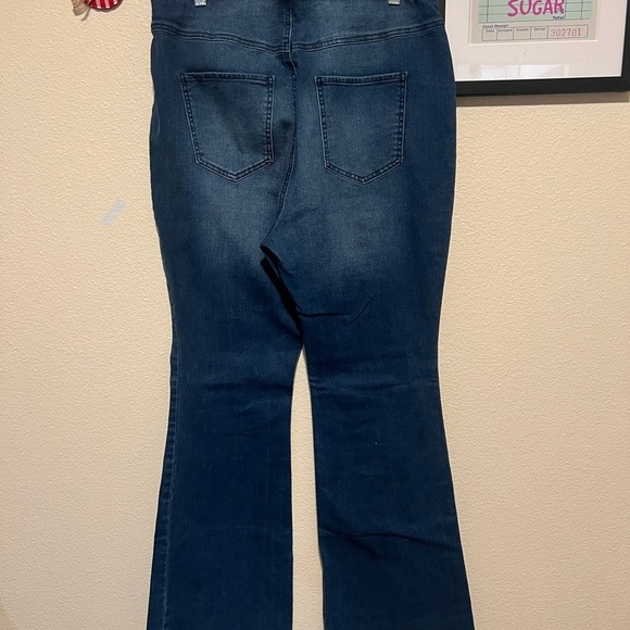 Knox Rose Blue Flare & Wide Leg Jeans - Picture 4 of 4
